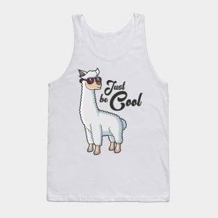 Just Be Cool Lama With Sunglasses Tank Top